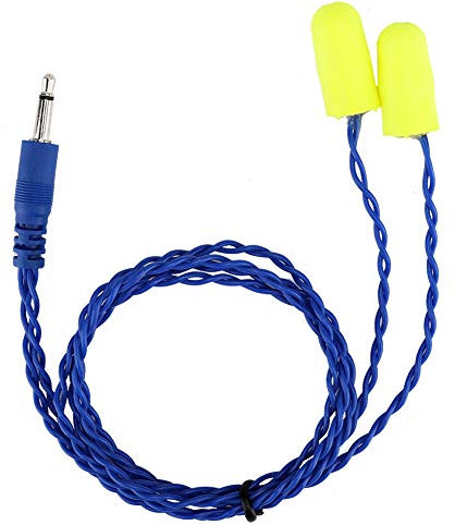 Foam Mono Earbuds Speakers for Auto Racing, Audio in Ear Headphones Mini Noise Reduction Foam Earbuds, 1/8 Plug 3.5mm Ear Bud Jack Earplug for Hearing