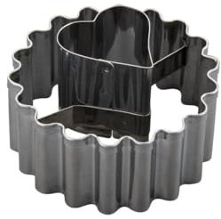 Zenker Ausstecher Linzer mit Herz – Edelstahl Ausstecher für Weihnachtsplätzchen – 2in1 Ausstecher für Terassenplätzchen – Perfekt für Linzer-Plätzchen – Ideal zum Backen an Weihnachten