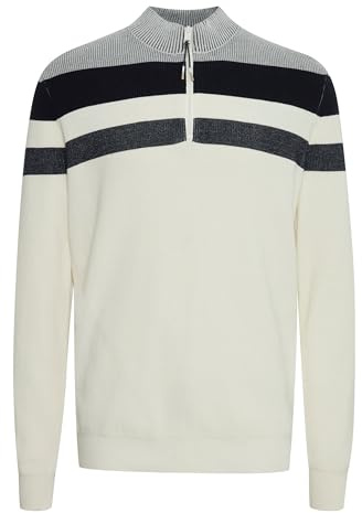 FQ1924 FQKyle Herren Troyer Strickpullover Pullover 100% Baumwolle Regular fit, Größe:XL, Farbe:Cloud Dancer (114201)