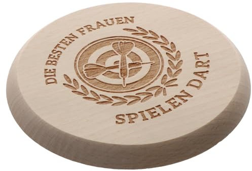 Spruchreif | Untersetzer für Getränke | Untersetzer aus Holz für Trinkgläser | 2in1 Untersetzer und Deckel | Lustiges Geschenk für Dartfans | Darts | Geschenkidee Darts