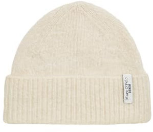 Marc O'Polo Denim Damen Strickmütze aus Woll-Mix Beanie, Beige (Chalky Sand), One Size