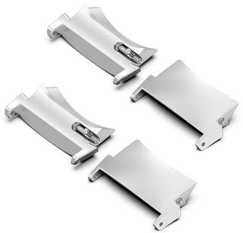 RuenTech Uhrenarmband-Adapteranschluss kompatibel für Oneplus Watch 2/3/2R/Oppo Watch X/X2 Watch Connector - 22mm Watch Band Anschluss - Edelstahl Band Connector Adapter (Silber+Silber)