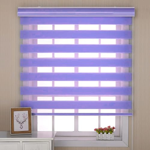 Rollos für Fenster 100 x 275 cm Verdunkelnd & Lichtundurchlässig Seitenzugrollo Sonnenschutzrollo Bequeme Montage für Fenster & Türen, Lila