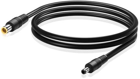 PNGKNYOCN Cable adaptador de corriente DC5525 a CC de 8 mm, 14 AWG DC7909 macho a CC 5,5 x 2,5 mm, cable macho para estación de alimentación portátil, generador solar y panel solar (1 m/3 ft)