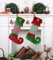 2 Stück Weihnachtsstrumpfe Elfen Groß, Nikolausstrumpf Personalisiert, Nikolausstiefel Aufhängen Weihnachtssocken Deko zum Befüllen, Christmas Stockings Dekoration für Kamin Weihnachtsbaum Wand Treppe