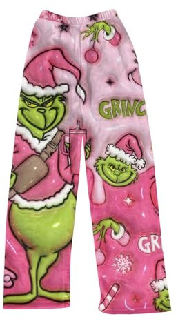 HGWOPGASD Pigiami Famiglia Natale Abbigliamento Natalizio Pigiama Donna Invernale Pile Costume Grinch Pantaloni Grinch Pigiama Natale Bimbo Pigiama Donna Intero Invernale Pigiama Natalizio Famiglia