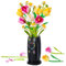 KBIBCK Tulpen Bausteine Blumen Set, Blumen Bausteine Set, 1250 PCS Tulpen Blumen Bauspielzeugset mit Vase, Künstliche Blumen Bausatz für Erwachsene, DIY Botanik-Kollektion Hausdeko für Frauen, Mädchen