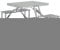 Outsunny Campingtisch Klapptisch mit 4 Stühle Klappbarer Gartentisch aus Aluminium leicht Multifunktionstisch 4 Personen Beistelltisch für Garten Terrasse Balkon 85,5 x 135cm Grau