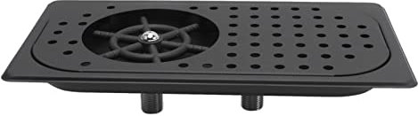 304 Stainless Steel Pitcher Rinser, Cup Washer for Sink, High Pressure Sink Glass Rinser with Drain Drip Tray Hose, Cup Cleaner Sink Attachment for Bar Coffee Shop (Black)