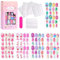 Stick on Nails for Kids - 120pcs Kids False Nails - Colourful kids Fake nails for Girls - 12 Sizes Full Cover Square Press on Nails with Strawberry, Watermelon, Cherry nail Design