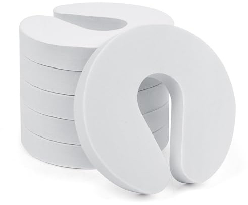 SWKJ Protectores de dedos de puerta, 6 topes de puerta a prueba de bebés, seguridad de puerta de espuma blanca para niños para prevenir lesiones por pellizcos en los dedos, protector de puerta de
