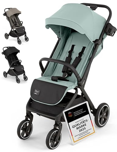 Hartan Clixx Buggy Kinderwagen – Reisebuggy ab 6 Monate, klein zusammenklappbar, höhenverstellbar, mit Sonnen- & Regenschutz, ideal für unterwegs (Mint)