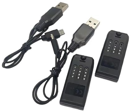 ZMHYGEW For 4DRC Drone Lithium Battery 2PCS + for USB Charging for V8 Mini RC for Quadcopter