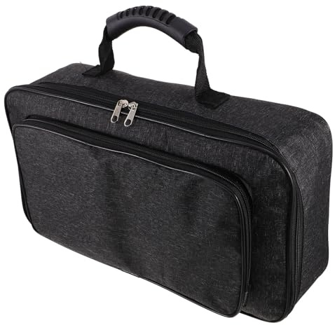 AKOOSY Gitarre Effektpedal Tragetasche Organizer für Gitarrenzubehör Aufbewahrungstasche für Musikinstrumente Pedalenkoffer mit Stoßdämpfung