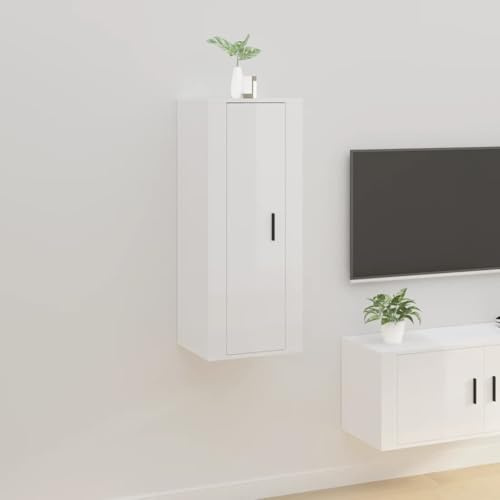 Sophrelle Mueble para TV de Pared Blanco Brillante 40x34,5x100 cm Blanco,816682