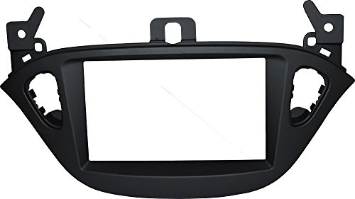 Mascherina autoradio 2 DIN Kit installazione DOPPIO DIN completo di staffe per il montaggio, Colore mascherina: SOFT BLACK