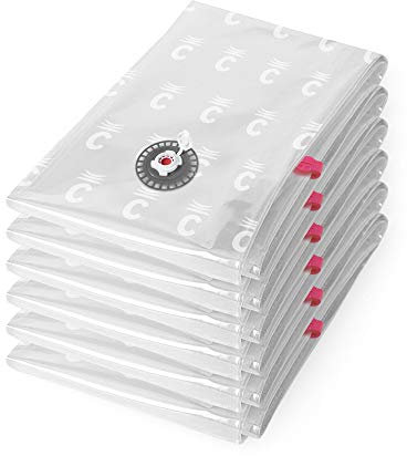 Compactor ASPISPACE Set di 6 Sacchetti Sottovuoto XL, 80x130 cm, Trasparente, RAN8717