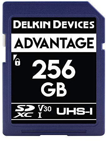 Delkin Devices 256GB Advantage SDXC Memory Card UHS-I (U3/V30) - High Speed SD Card 256GB for Cameras | Memory Cards for Cameras with 4K UHD, Full HD, Shock/Water/X-Ray Proof