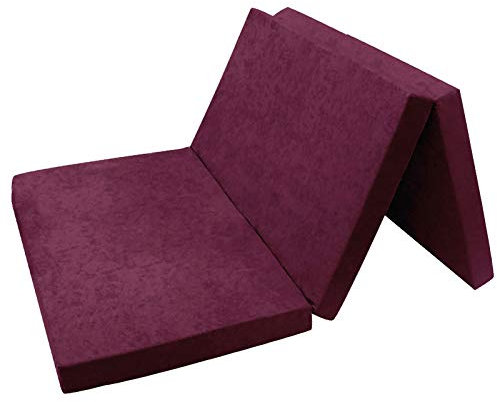FORTISLINE - Klappmatratze 195x120x8cm - 3-teilige Faltmatratze - H2 Gästematratze - Camping Faltbare - Kamping Bett - Waschbar Bezug - Erwachsene Klappbar - Reisematratze - Schaumstoff Matratze
