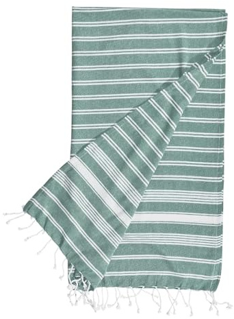 BUTLERS Surfside Badetuch 90x170 gestreift - Hamamtuch mit Fransen - Baumwolldecke, Handtuch, Strandtuch, Saunatuch
