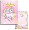 10x Kinder Einladungskarten Einladung Kindergeburtstag Mädchen Einhorn Unicorn Pegasus Geburtstag Rosa Blumen Rosen10x15 cm Party Kinder Einschulung Taufe Kommunion