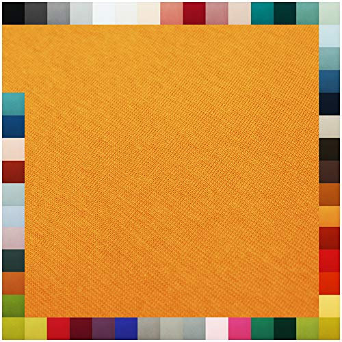 Bündchenstoff als Meterware Schlauchware 70cm breit 95% Baumwolle, 5% Elasthan über 50 Farben Auswahl Jersey (024 | orange, Länge: 1,0m)