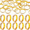 Hicarer 200 Stück Brautduschringe, Verlobungsring, Glitzer, Fidget-Ringe, Aluminiumlegierung, Hochzeitsring, Brautschmuck, Fidget-Tischparty, Gastgeschenk, Dekorationen (Gold)