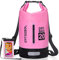 Dry Bag 5L/10L/20L/30L Wet Bag Waterproof Bag with Phone Pouch Double Shoulder Strap Backpack for Travelling Fishing Cycling Kayaking Swimming Boating Beach