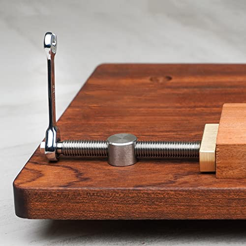 Bench Dog Clamp 3/4 Inch Dog Hole Clamp Woodworking Adjustable Workbench Stop Stainless Steel Brass (19mm)