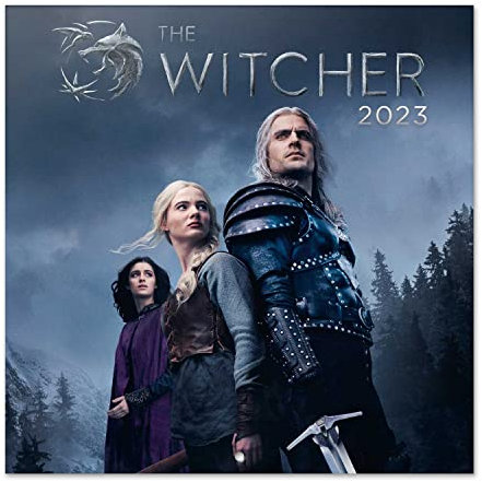 Grupo Erik Wandkalender 2023, The Witcher Jahreskalender 2023, Wandkalender mit Geschenk Poster, Kalender zum Aufhängen, offizielle Lizenz, FSC zertifiziert