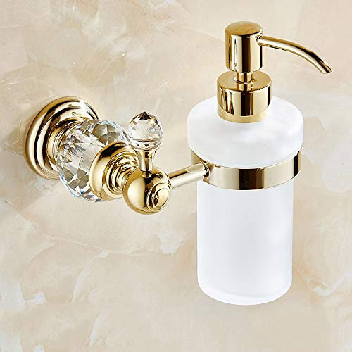 Hensftods Porte-savon en laiton massif doré pour salle de bain