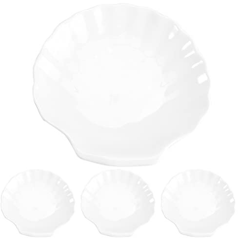 UPKOCH 4pièces Assiette à Snacks Céramique Lot De Assiettes Créatives Forme Pour Desserts Fruits Et Apéritifs Accessoires De Cuisine Élégants Et Délicats