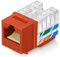 Everest 90° Angled RJ45 Cat6 Keystone Jacks 10-Pack in Orange - Slim Profile Female RJ45 Connectors - Cat 6 Keystone Jack - Compatible with 90° Angled Speed Termination Tool - easyJACK (B094WB91H3)