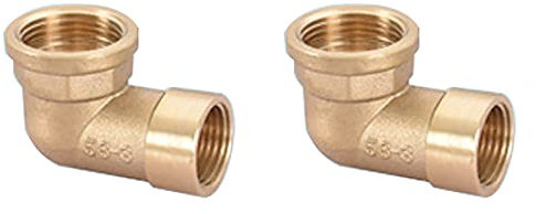 2Pcs Hex Reducing Nipple, DN20 3/4 Male Thread Pipe Brass Fitting External Hex Nipple Quick Adapter, 3/4-1/2 Female Thread Elbow
