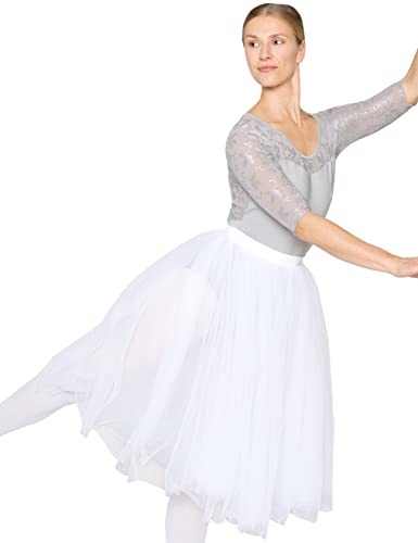tanzmuster Ballettrock Damen - Yvonne - 2 Lagen weicher Tüll - Tüllrock für Ballett und Tanz - Ballettkleidung für Erwachsene