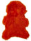 Teppich aus Schaffell, Orange