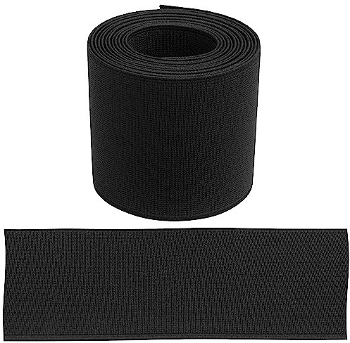 AERZETIX - C67296 - Gummiband flach 2 m - breite 70 mm - Farbe schwarz - konfektion kurzwaren nähen Kleidung Stoff gürtel Hose Rock