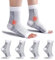 4 Paar Sprunggelenkbandage Orthopädische Kompressionssocken damen herren für Plantarfasziitis Socken Arthritis Gelenkschmerzen Fersensporn Neuropathie Fussbandagen Sprunggelenk (Weiß, 47-51)