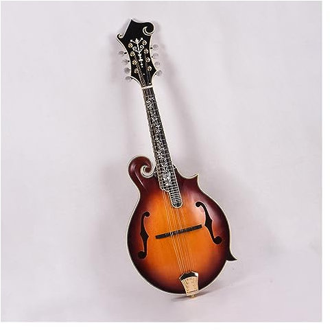 Handmade F Style Mandolin Solid Spruce Top Flame Maple Headstock Gold Color Hardware
