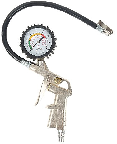 Manometer, Reifendruck, Reifenfüller, Reifendruckmessgerät, Kompressor (220 psi/16 Bar), Griff zum Aufpumpen, Druckmessgerät für Auto, LKW, Motorrad, Fahrrad, Autozubehör