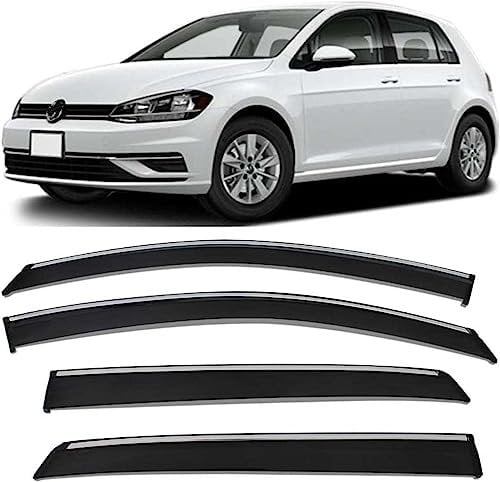 4Pcs Car Side Window Wind Deflectors for VW Golf 7 MK7/MK7.5 2014-2019,Door Visor Weather Shields Sun Rain Guards