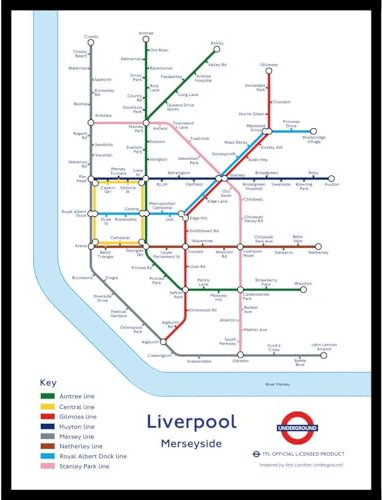 The Happy Puzzle Company - Liverpool Underground Jigsaw Map 400 Pieces - Jigsaw Puzzles for Adults 400. This is an official Transport For London licenced product.