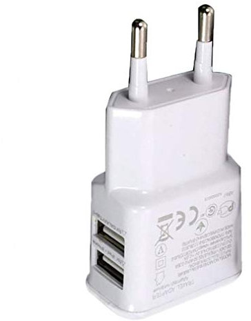 Adaptateur Secteur Portable Double USB, Chargeur de téléphone Portable, Prise électrique de Voyage, Adaptateur de Chargeur Assorti Intelligent pour Smartphone