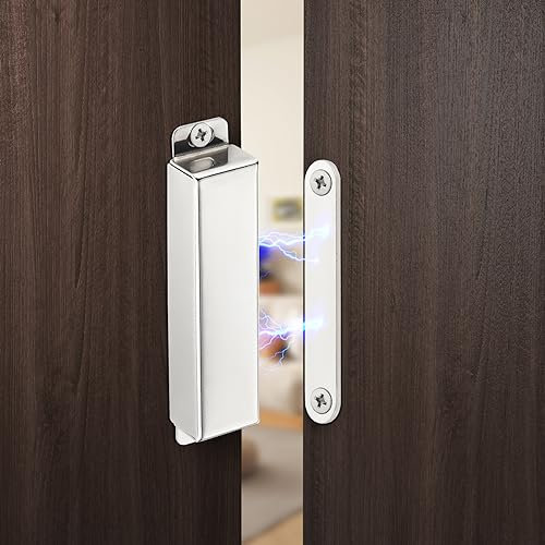 6 Pack | Heavy-Duty Magnetic Door Catch - 90lb Pull Force, Stainless Steel, Anti-Rust, Ideal for Screen Door, Pantry Door, Barn Door and RV Doors.