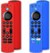 Pinowu Silicone Custodia remota (2pcs) Compatibile con Fire TV Stick 4K Max (2nd)/ Insignia/Pioneer/Alexa Voice Remote Enhanced con cordino (rosso + blu, entrambi NON luminosi)(NOT for Stick 4K)