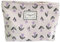 HIOQFR Kosmetiktasche Damen Kleine Kulturtasche Kosmetikbeutel Cord Kulturbeutel Aesthetic Blumen Cosmetic Bag Travel Kosmetiktäschchen Mäppchen Waschtasche Makeup Organizer Schminktäschchen-Lila