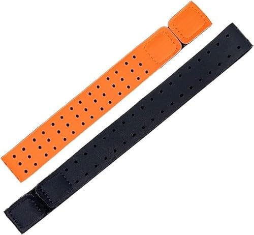 fitspur Replacement Armband Heart Rate Monitor Band,Soft Heart Rate Strap Compatible with OT,OTF, Orange Theory Fitness Adjustable Armband(Orange+Black)