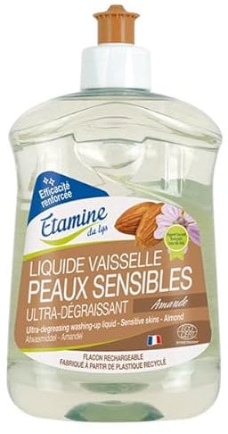 Etamine du Lys Liquide Vaisselle Ultra Dégraissant Amande Peaux Sensibles 500ml