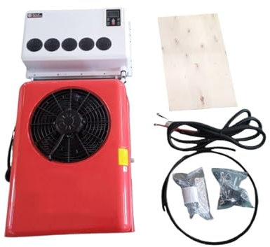 Sistemas De Aire Acondicionado De CC Impulsados ​​por Batería De Refrigeración Por Aire De Cabina Pequeña Aire Acondicionado De Estacionamiento De 12/24 Voltios For Camión/grúa(RED 12V)