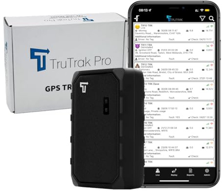 TruTrak Pro 4G - GAT23 4G Rechargeable Magnetic GPS Tracker - 12 Month Bundle - UK & Worldwide Real Time Portable Tracking Device - Car, Van, Motorbike, Caravan, Quad bike - Pay As You Go